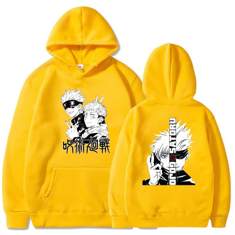Худи Юдзи Итадори Jujutsu Kaisen Модный дизайн Мужская Женская Толстовка Флис Оверсайз Для пар Уличная одежда Худи