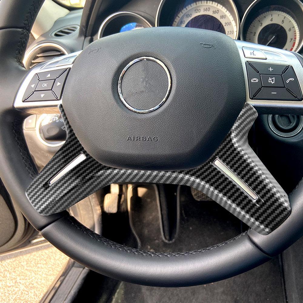Наклейка на крышку рулевого колеса из АБС-хрома для Mercedes Benz C E Class ML GL W204 W212 X166 W166 11-16 Аксессуары для отделки автомобиля