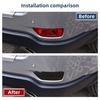 Зачерненные накладки-безели на задние противотуманные фары для Jeep Grand Cherokee 2011-20