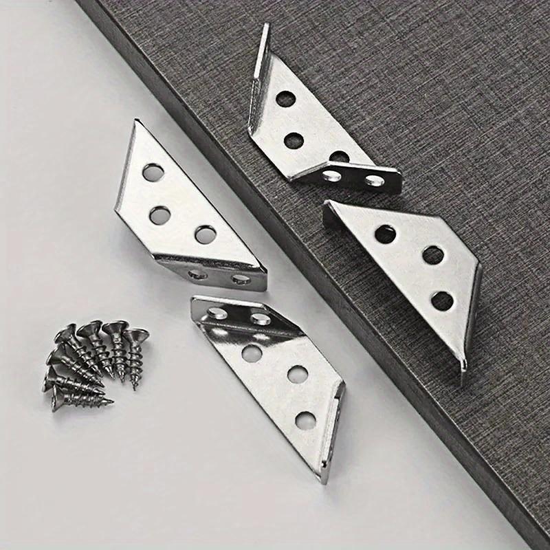 20 шт. универсальный угловой соединитель для мебели, угловая скоба из нержавеющей стали с винтами, сверхмощные угловые кронштейны для полок