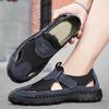 Outdoor Trendy Sandals Summer Mesh Hollow Casual High Quality Handmade Breathable Casual Shoes Summer Thick Bottom Men's Large