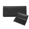 Long Wallet Couleur De Van JLMW0GT1 LANVIN COLLECTION Cowhide Leather All Black Men's [D10]