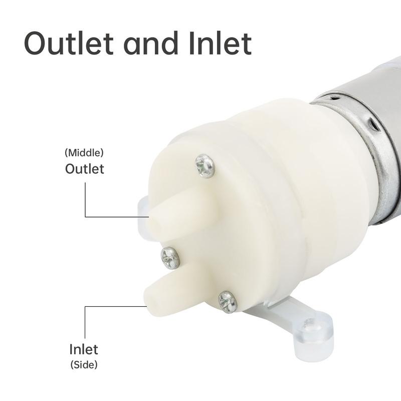 R365 Micro Water Pump Motor DC 12V 1.9L/Min Mini Self Priming Pump Silent Electric Diaphragm Pump for Water Dispenser