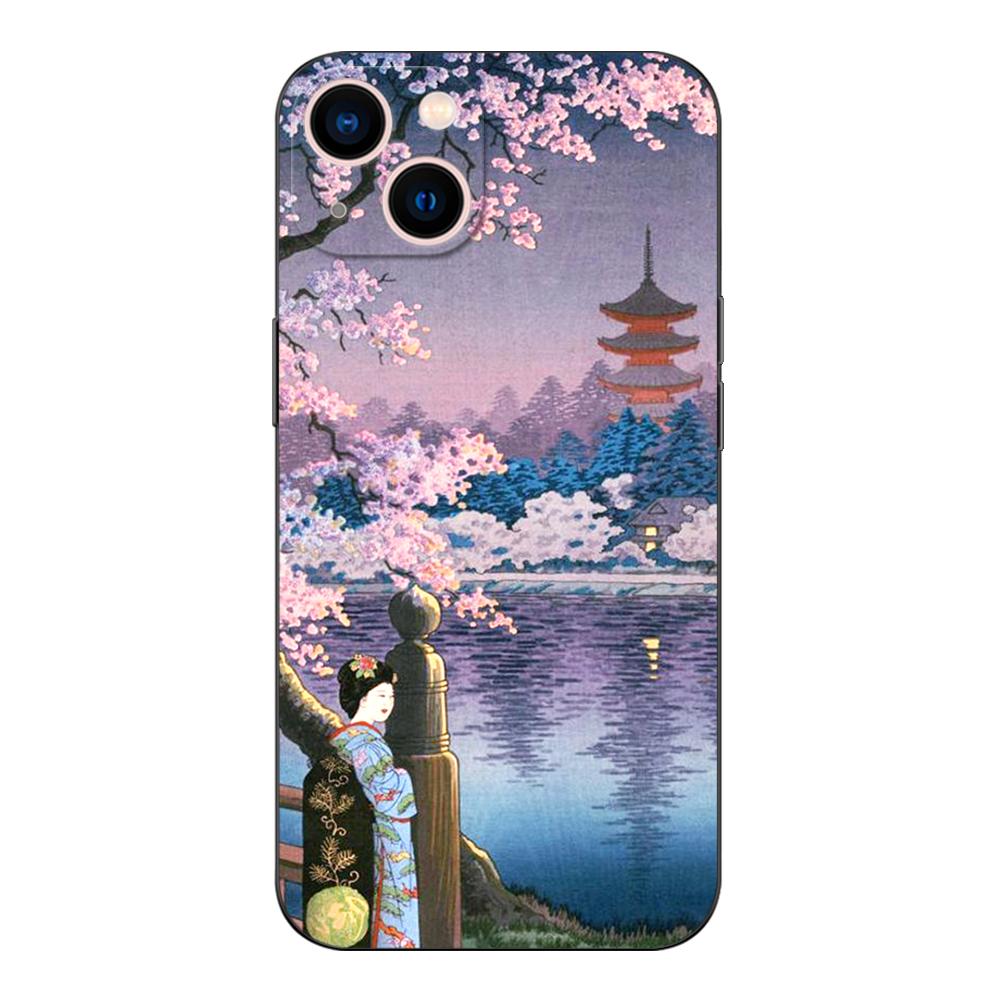 Черный чехол из ТПУ для OPPO A32 A33 A53 A53S A54 A55 A73 A74 A76 A77 A91 A94 A95 A93S A92S 4G 5G ретро Токио, японский арт
