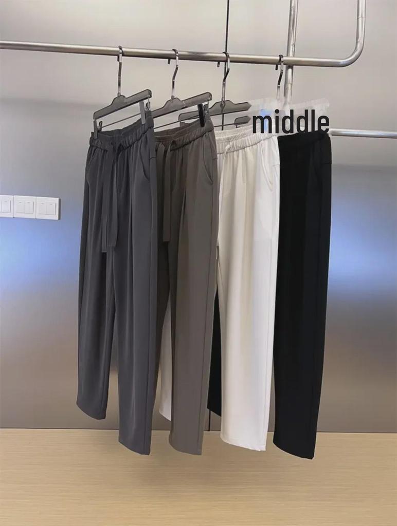 Мужские классные летние зауженные брюки-шаровары с защитой от морщин