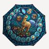 Llama Nature Symbols pattern umbrella, portable and foldable design, 8 ribs, a casual accessory for Halloween, Christmas, and birthday gifts.