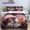 Two Beagles Pattern Bedding Home Decoration Birthday Gift (1 * duvet cover + 2 * pillowcase, without core)