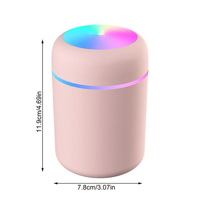 Многофункциональный автомобильный ультразвуковой увлажнитель с RGB-подсветкой и диффузором для ароматерапии на 300 мл для компактных пространств