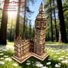 1 деревянные часы Биг-Бен СДЕЛАЙ САМ, воображаемая 3D-головоломка, идеально подходят в качестве праздничного подарка или украшения для дома