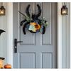 3D Паук Деревянная Табличка Подвеска на Дверь Цветочный Венок, Табличка Подвеска на Дверь Праздничная Атмосфера Декоративный Виноградный Круг Настенный