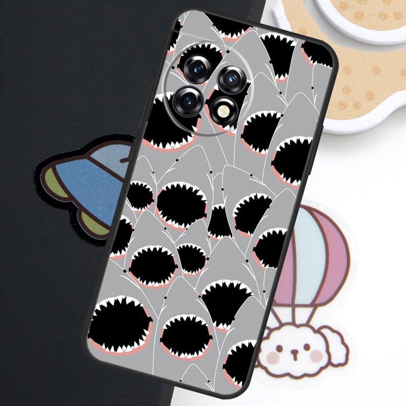 Ocean Whale Shark Tooth Fish Case For OnePlus Nord N30 N20 CE 5 3 4 Lite OnePlus 15 13 12 11 9 8 10 Pro 10T 13R 15R Cover