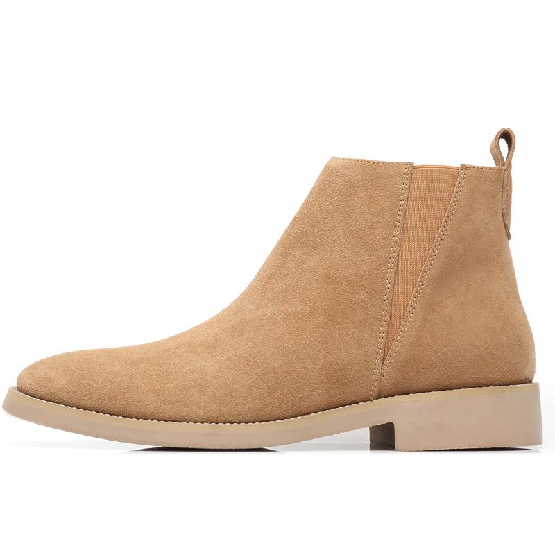 Мода Мода Мужские ботинки Челси Остроносые Удобные Ботильоны на молнии Мужские Слипоны Дешевые 2024 Новые Мужские замшевые туфли Zapatos Hombre Повседневные