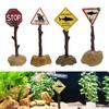 Hiding Accessories Tree Stool Fish Tank Decoration Warning Shark Sighted Sign Aquarium Ornaments