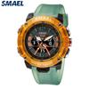 Sport Watches Waterproof Male Clock Digital LED Display Quartz Analog Stopwatch Fashion Green Orange Clock Men Watch