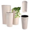 Set of 3x Flowerpot Flowerpot Insert Flowerpot Tall Garden Beige 57cm