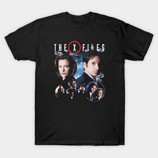 Мужская черная футболка с принтом The X Files Печать методом термопереноса без вырезания Хлопковая футболка