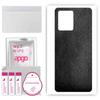 apgo Protective Skin Sticker for the Back Compatible with ZTE Blade A72 5G, Wrap Film, Foil, Vinyl - Pattern Black Leather
