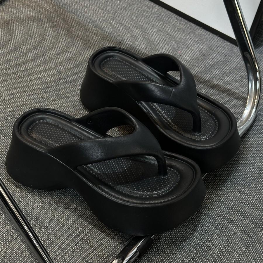 Шлепанцы на толстой подошве и толстом каблуке, женская летняя обувь, толстая подошва, ощущение, будто наступаешь на дерьмо, новые летние шлепанцы-клипсы