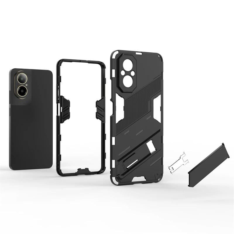 Для OPPO Realme C67 4g задняя крышка телефона чехол противоударный броня против падения усиление углов защитный подставка чехол Funda Cases