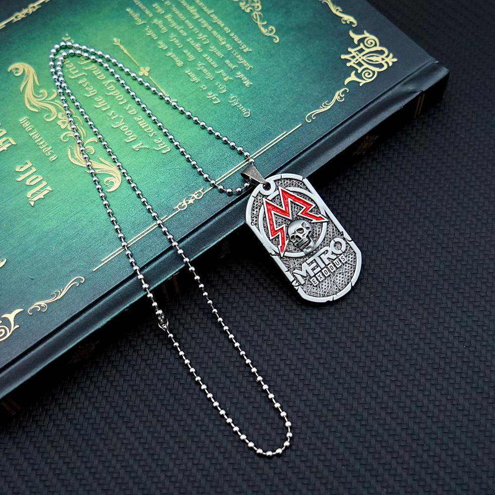 Игра Metro 2033 ожерелье для женщин и мужчин жетоны для собак металлические ожерелья аксессуар ювелирные изделия подвесные цепи колье ошейники подарок