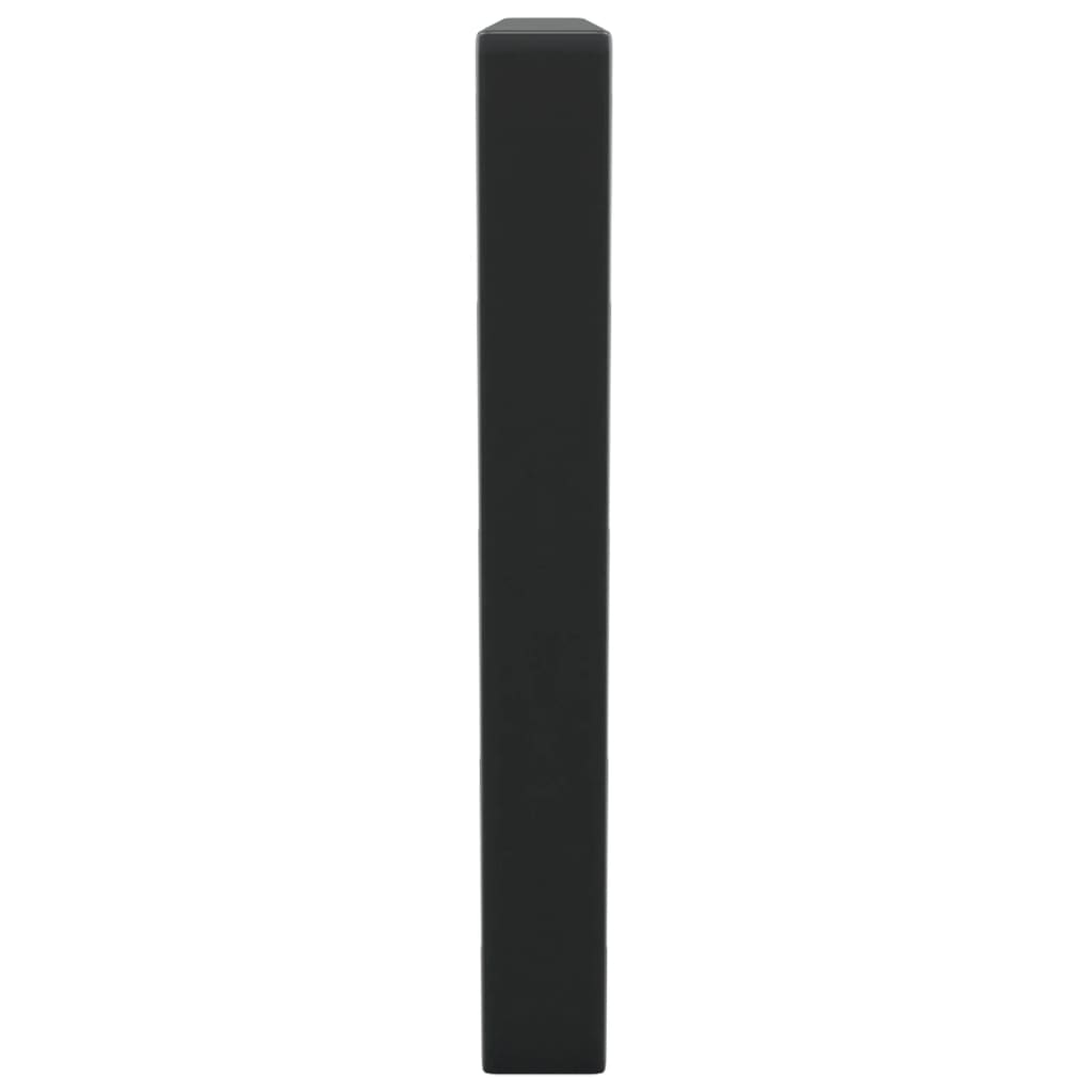 Washbasin Mounts 2 pcs Black Trapezoidal Steel