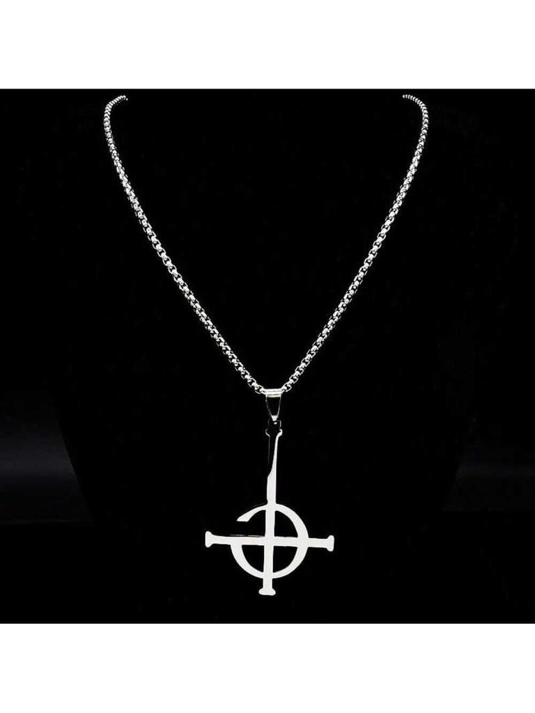 Призрак BC Безымянный ожерелье из нержавеющей стали для мужчин вурдалак группа Папа почетный символ маска grucifix плакат длинные ожерелья ювелирные изделия