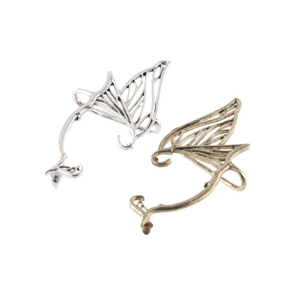 Корейский стиль Эльф клипсы для ушей из цинкового сплава ушные манжеты в стиле ретро односторонние серьги карнавальные