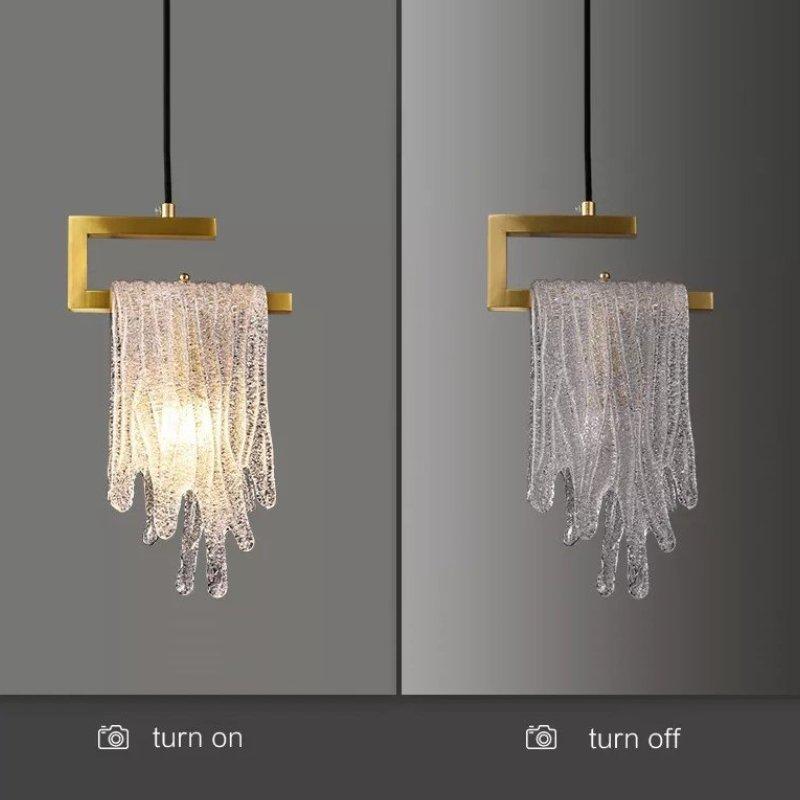 Современные роскошные золотые подвесные светильники для спальни, стеклянный подвесной светильник для гостиной, кухни, латунное светодиодное освещение