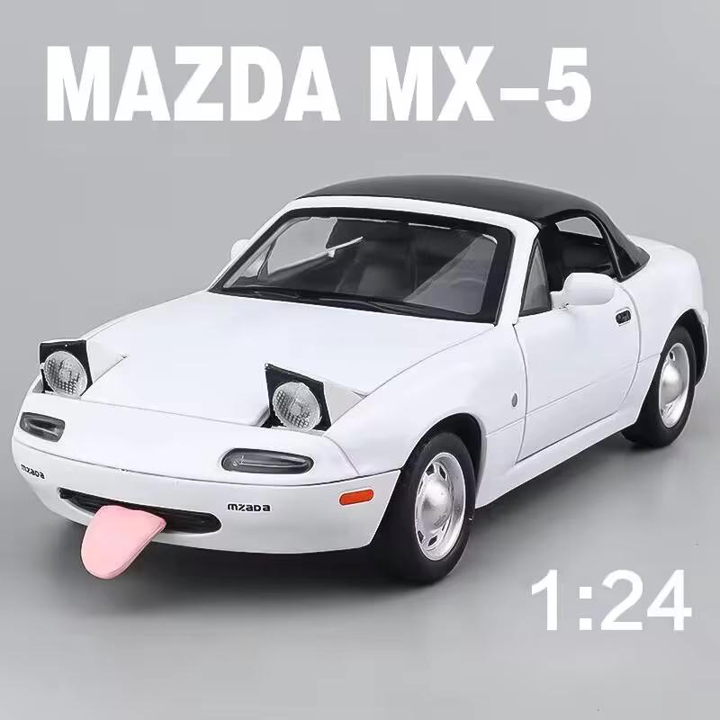 Новый 1:24 Mazda Miata MX5 MX-5 литая модель автомобиля из литого металла миниатюрная машина со звуком и светом детская игрушечная машинка подарок