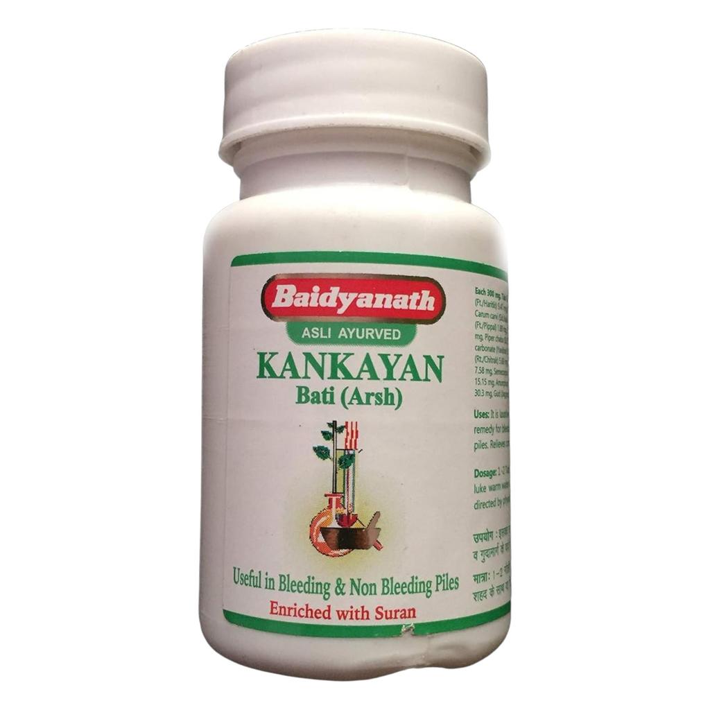 Baidyanath Jhansi Kankayan Bati Pack of 2 X 40 Tablets Herbal Digestive Support for Unisex Use