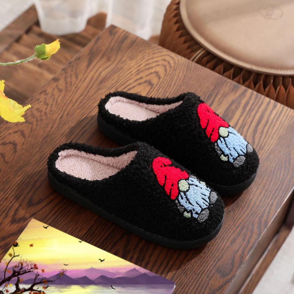 Christmas Grinch Cotton Slippers for Men & Women - Cozy Winter Furry Footwear