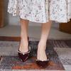 Fashion Elegant Niche Design Women's High Heels Daily Wear Bridesmaid Wedding Shoes Thin Heel Small Heel Cat