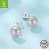 S925 Sterling Silver Basketball Stud Earrings For Men And Women, Personalized Ball Sports Style Baseball Stud Earrings