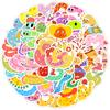 50 Pieces of Dopamine Colored Small Snake Doodle Stickers Creative Dopamine Stickers Water Cup Mobile Phone Waterproof Decorative Stickers
