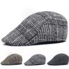 Теплая шапка-ушанка Осенняя плоская шляпа Солнцезащитный козырек Повседневный Винтажный берет Такси Газетчик Гольф