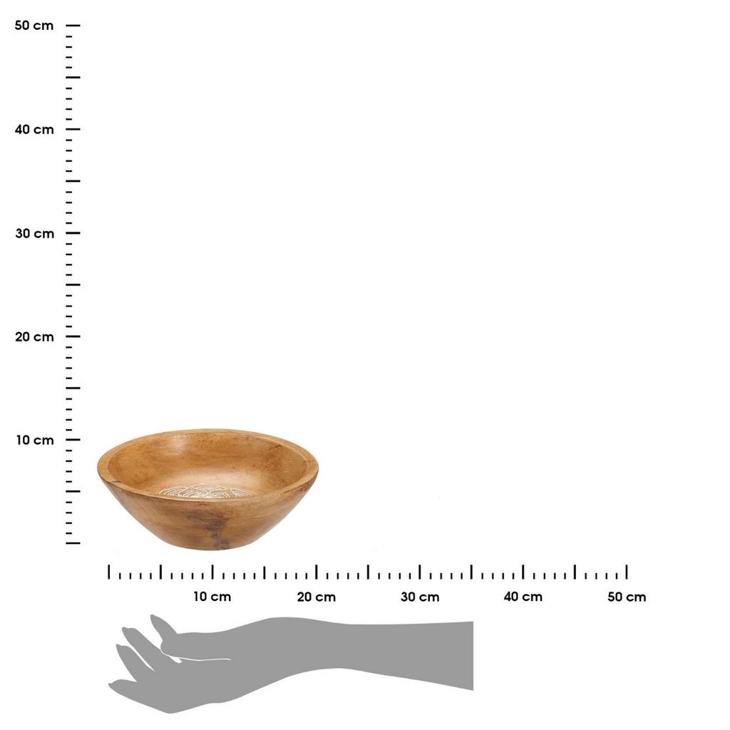Miska Z Drewna Mango Z Dekoracyjnym Wzorem 19,5 Cm