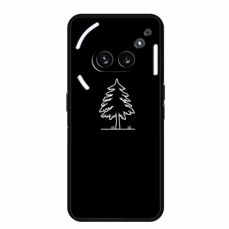 Чехол-бампер Nothing Phone 2A, светящийся в темноте, из мягкого черного ТПУ, с простым дизайном в виде линии