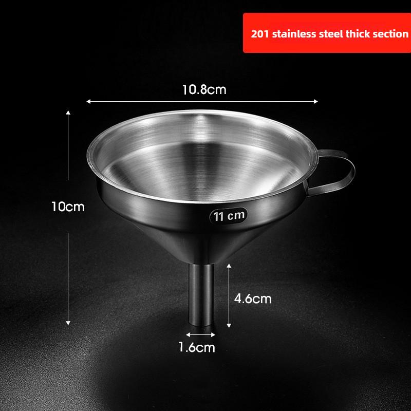 Stainless Steel Funnel 304 Kitchen Pouring Oil Funnel Filter Liquid Stainless Steel Oil Funnel Household Wine Funnel Large Calibre