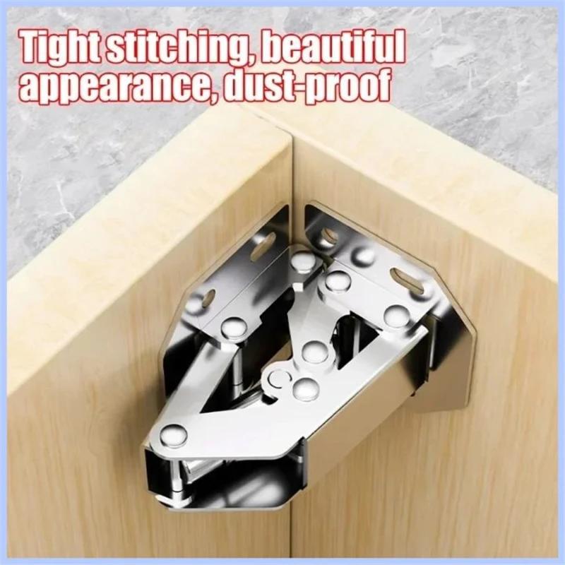 4/6/10PCS 90 Degree Cabinet Hinges No-Drilling HoleHydraulic Buffer Hinge Kitchen Cabinet Cupboard Hinges Furniture Hardware