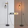 Lampadaire - NETTLIFE - 152 cm - Métal noir - Douille E27 - Style Scandinave Moderne