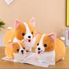 Очаровательная плюшевая игрушка собака корги, милый аксессуар для автомобиля, подушка для обнимания, подарок для детей и друзей