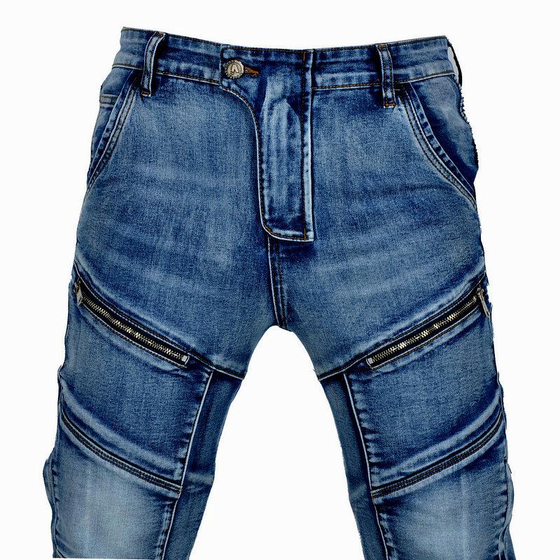 Мужские ретро-мотоджинсы из Кевлара - Износостойкие, Эластичные, Защитные от падений Байкерские штаны для езды по бездорожью