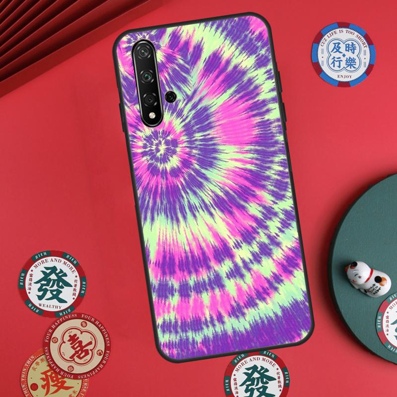Чехол-бампер с радужным спиральным тай-дай для Huawei Nova 11 Pro 9 10 SE Y70 Y60 Y90 Y61 Y91 Y73 Y72 12s 12i 11i 8i P30 P40 Lite