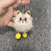 Cartoon Plush Lucky Cat Toy Keychain Cute Bag Charms Car Keyring Pendant Accessories For Women Couples Kawaii Gift