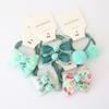 Kids Girls Small Plush Ball Hair Rope Hair Ties Bowknot Elastic Rubber Band Gum Flower Headdress