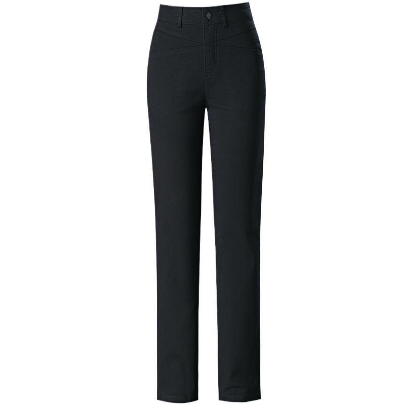 Middle-aged Women's Pants High-waisted Straight Jeans Autumn Thin Loose Casual Narrow Wide-leg Mother Pants