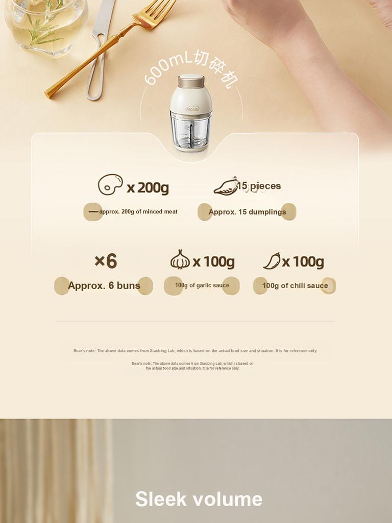 Bear/Маленькая мясорубка для медведя, Прибор для приготовления детского питания, Кухонный комбайн для детского питания, Бытовая электрическая мини-мясорубка и блендер для смузи