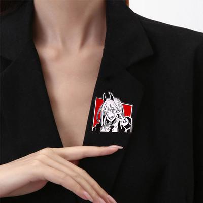 Мультяшные Геометрические Аниме Персонажи Значки Капающий Металл Значки Броши Универсальные Аксессуары для Одежды Шарфов Шляп