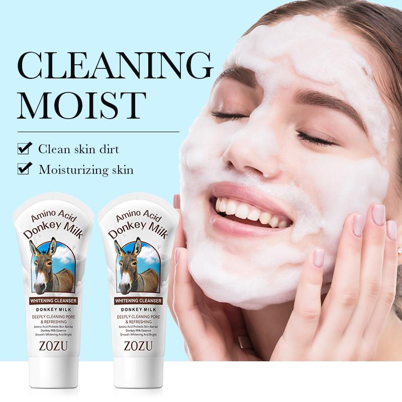 Premium Zozu Amino Acid Donkey Milk Facial Cleanser For Deep Clean Soft Skin