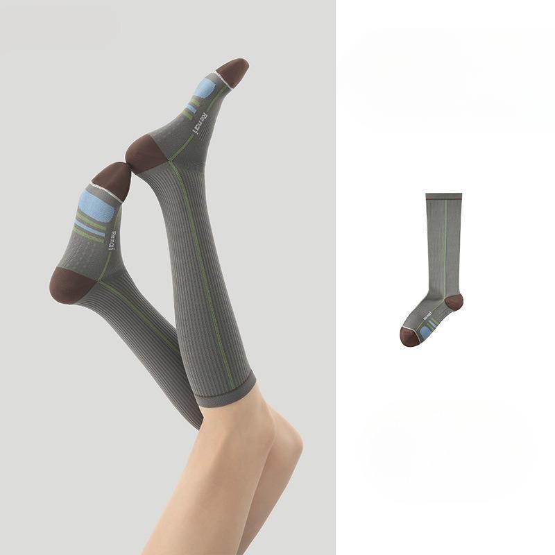 Женские профессиональные бадминтон теннис фитнес длинные цилиндрические компрессионные носки для икр для упражнений